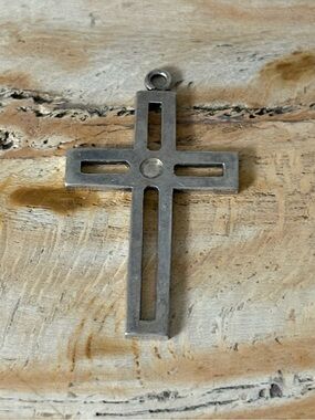 Sterling Silver Openwork Cross Pendant